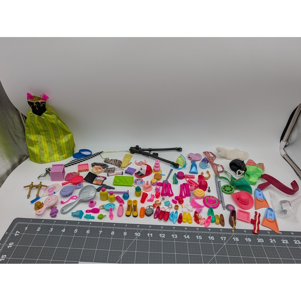 Mattel Barbie Fashion Doll Accessories Lot Shoes Clothes Brushes Furniture Mixed